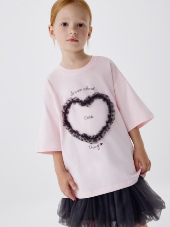 футболка оверсайз с принтом для девочек - детская одежда, обувь и аксессуары для всех возрастов с коротким рукавом 