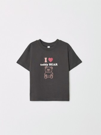 футболка оверсайз с принтом для девочек - детская одежда, обувь и аксессуары с коротким рукавом 