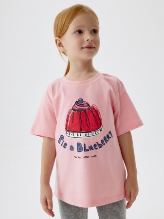 футболка оверсайз с принтом для девочек фотография