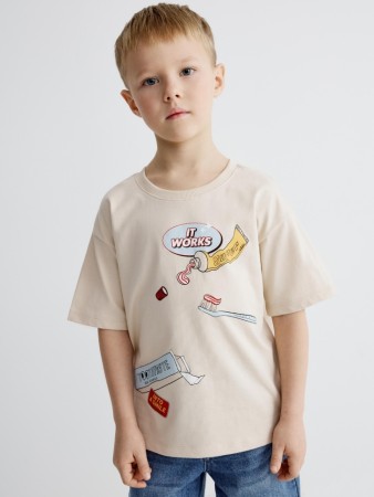 футболка оверсайз с принтом для девочек - детская одежда, обувь и аксессуары для всех возрастов с вырезом 