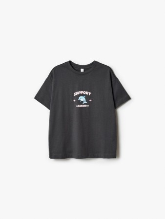 футболка оверсайз с принтом для девочек фотография