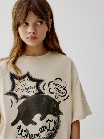 футболка оверсайз с принтом для девочек - детская одежда, обувь и аксессуары для всех возрастов в рубчик 