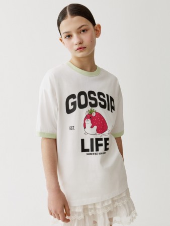 футболка оверсайз с принтом для девочек - детские футболки