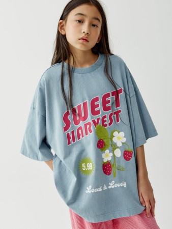 футболка оверсайз с принтом для девочек - детские футболки и поло