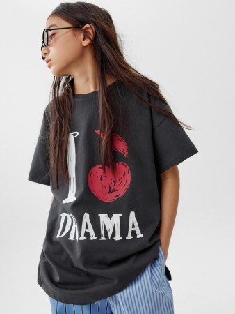 футболка оверсайз с принтом для девочек - детские футболки и поло