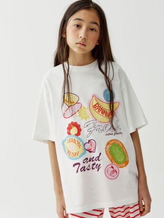 футболка оверсайз с принтом для девочек - детские футболки и поло