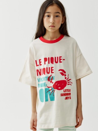 футболка оверсайз с принтом для девочек - детские футболки и поло