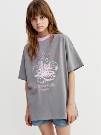 футболка оверсайз с принтом для девочек - детские футболки и поло