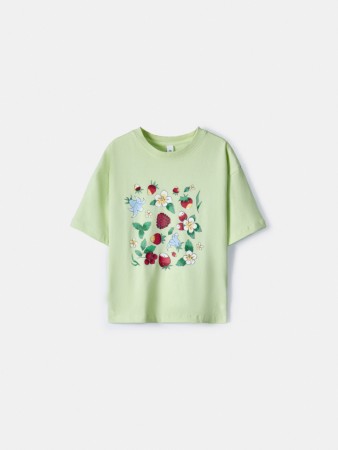 футболка оверсайз с принтом для девочек фотография