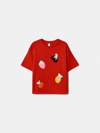 футболка оверсайз с принтом для девочек - детская одежда sela 