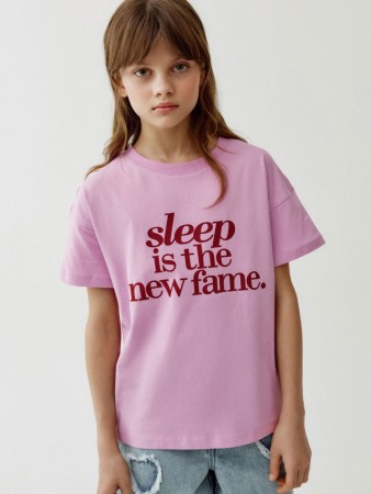 футболка оверсайз с принтом для девочек - детская одежда российская 