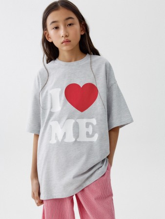 футболка оверсайз с принтом для девочек - детская одежда российская 