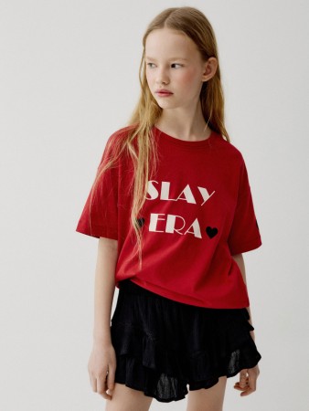 футболка оверсайз с принтом для девочек - детская одежда российская 