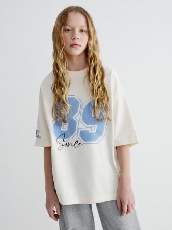 футболка оверсайз с принтом для девочек - детские футболки с принтом 