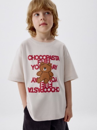 футболка оверсайз с принтом для мальчиков - детская одежда, обувь и аксессуары с разрезом 