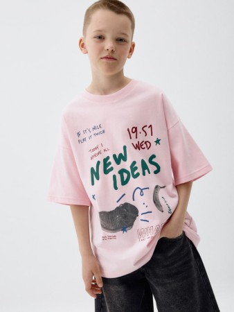 футболка оверсайз с принтом для мальчиков - детская одежда для мальчиков 