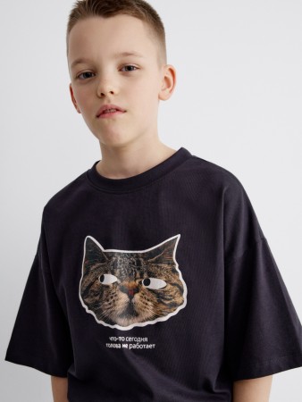 футболка оверсайз с принтом для мальчиков - детская одежда, обувь и аксессуары для всех возрастов оверсайз 
