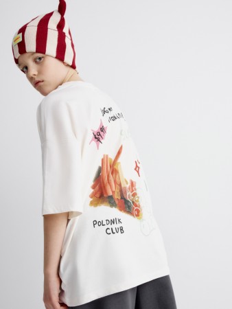 футболка оверсайз с принтом для мальчиков - детские футболки и поло с круглым вырезом 