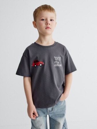 футболка оверсайз с принтом для мальчиков - детские футболки с принтом 