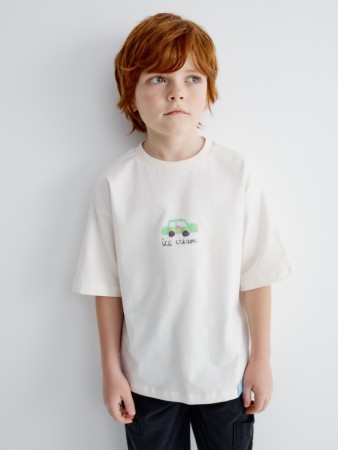 футболка оверсайз с принтом для мальчиков - детские футболки повседневные 