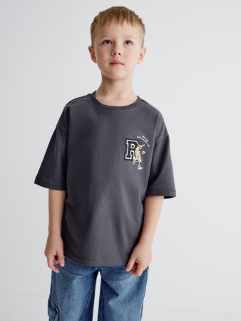 футболка оверсайз с принтом для мальчиков - детские футболки повседневные 
