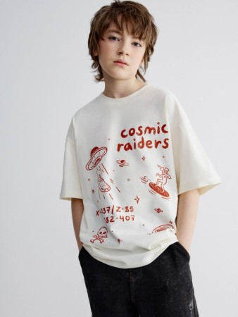 футболка оверсайз с принтом для мальчиков - детская одежда, обувь и аксессуары для всех возрастов прямая 