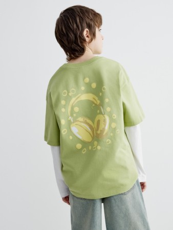 футболка оверсайз с принтом для мальчиков - детская одежда, обувь и аксессуары для всех возрастов в рубчик 