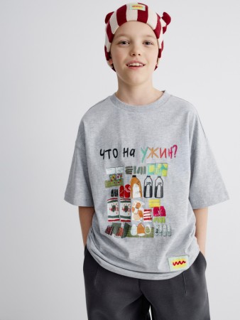 футболка оверсайз с принтом для мальчиков фотография