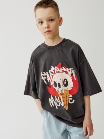футболка оверсайз с принтом для мальчиков фотография