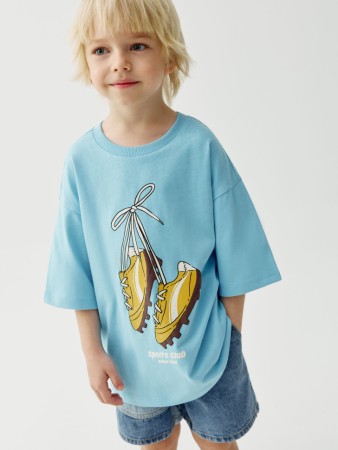 футболка оверсайз с принтом для мальчиков фотография