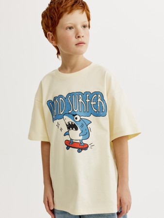 футболка оверсайз с принтом для мальчиков - детские футболки и поло