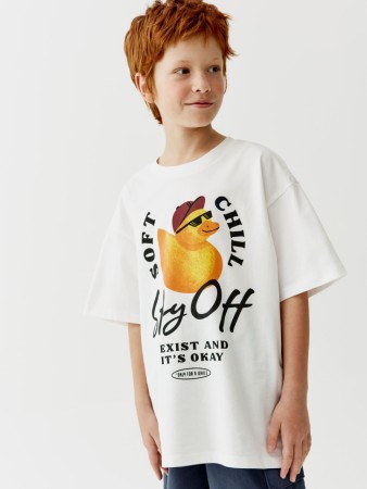 футболка оверсайз с принтом для мальчиков - детские футболки и поло