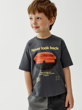 футболка оверсайз с принтом для мальчиков - детские футболки и поло