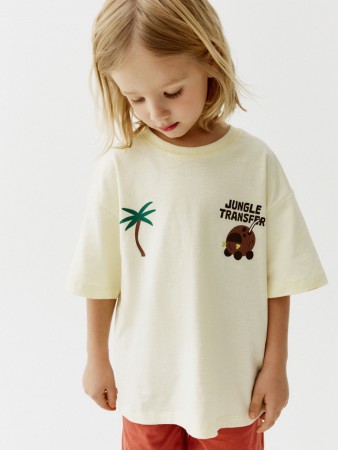 футболка оверсайз с принтом для мальчиков - детская одежда sela 