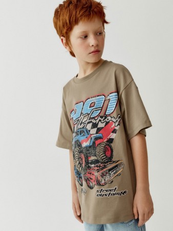 футболка оверсайз с принтом для мальчиков - детская одежда трикотажная 