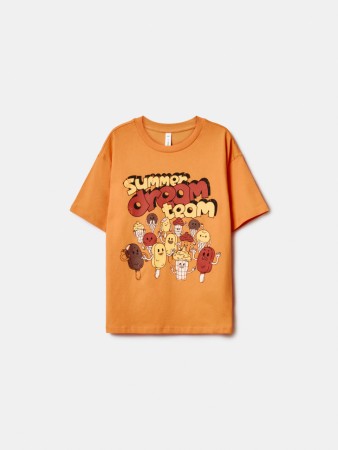 футболка оверсайз с принтом для мальчиков - детская одежда российская 