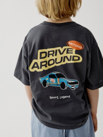 футболка оверсайз с принтом для мальчиков - детская одежда российская 