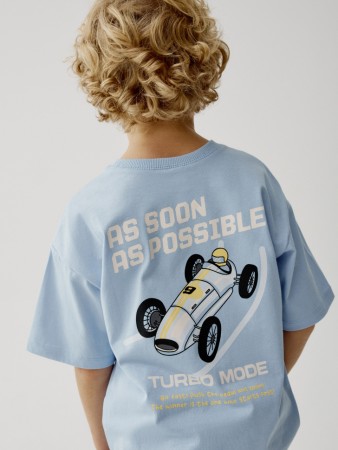 футболка оверсайз с принтом для мальчиков - детская одежда российская 