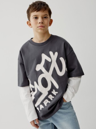 футболка оверсайз с принтом для мальчиков - детская одежда, обувь и аксессуары