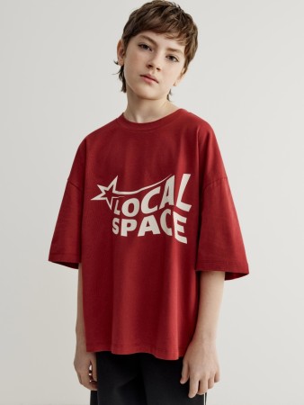 футболка оверсайз с принтом для мальчиков - детская одежда для детей 