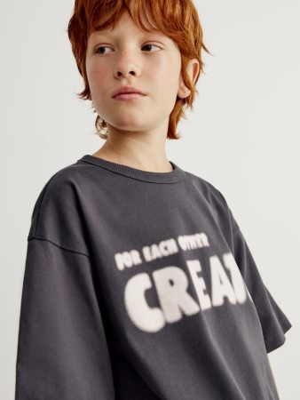 футболка оверсайз с принтом для мальчиков - детская одежда свободная 