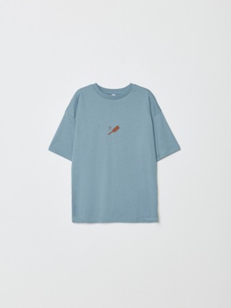 футболка оверсайз с принтом на спине для мальчиков - детские футболки с принтом 