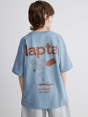 футболка оверсайз с принтом на спине для мальчиков - детские футболки с принтом 