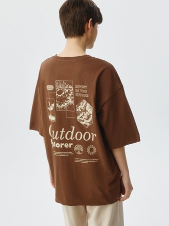 футболка оверсайз с принтом - женские футболки и поло