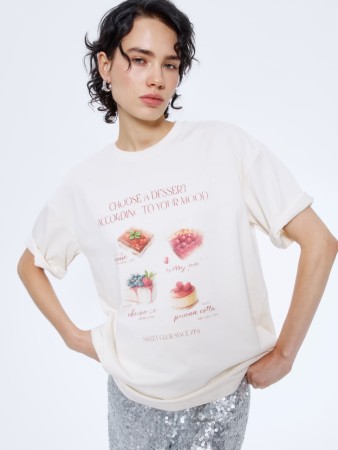 футболка оверсайз с принтом - женские футболки и поло с принтом 