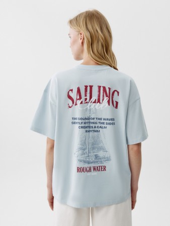 футболка оверсайз с принтом - женские футболки