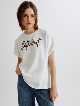 футболка оверсайз с принтом - женские футболки российские 