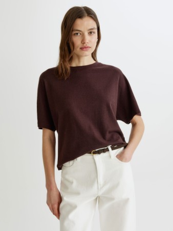 футболка оверсайз с содержанием лиоцелла и шерсти - женская одежда из лиоцелла 