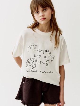 футболка оверсайз с вышивкой для девочек - детские футболки