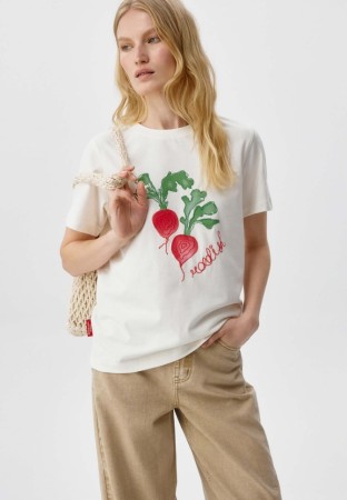 футболка оверсайз с вышивкой и принтом - женские футболки и поло sela 